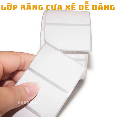 Tem trà sữa Tem nhiệt in tem nhãn in mã vạch in tem phụ 50x30 mm - 5x3 cm
