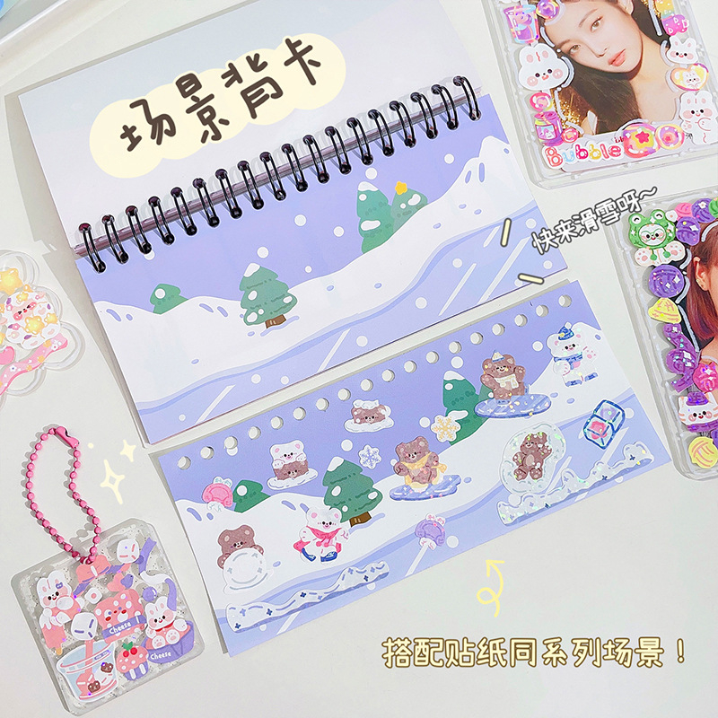 Sổ lò xo 30 trang sticker trang trí dễ thương