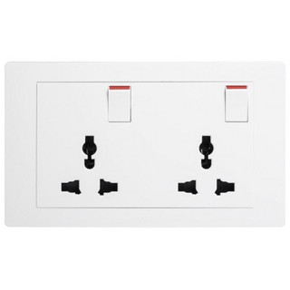 Ổ cắm đôi 3 chấu có công tắc 16a chuẩn quốc tế - wgms216is