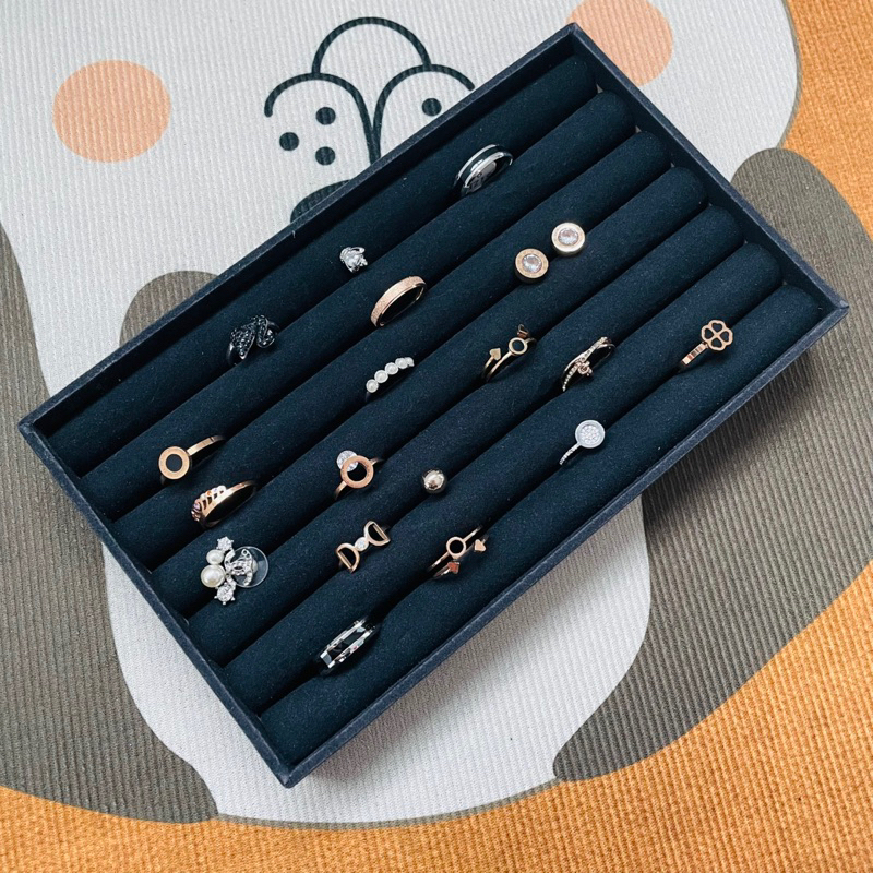 Khay gỗ bọc nhung trưng bày trang sức size lớn giá sỉ tận xưởng sản xuất