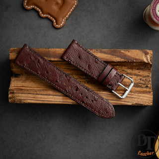 Dây đồng hồ da đà điểu tự nhiên - đồ da handmade cao cấp