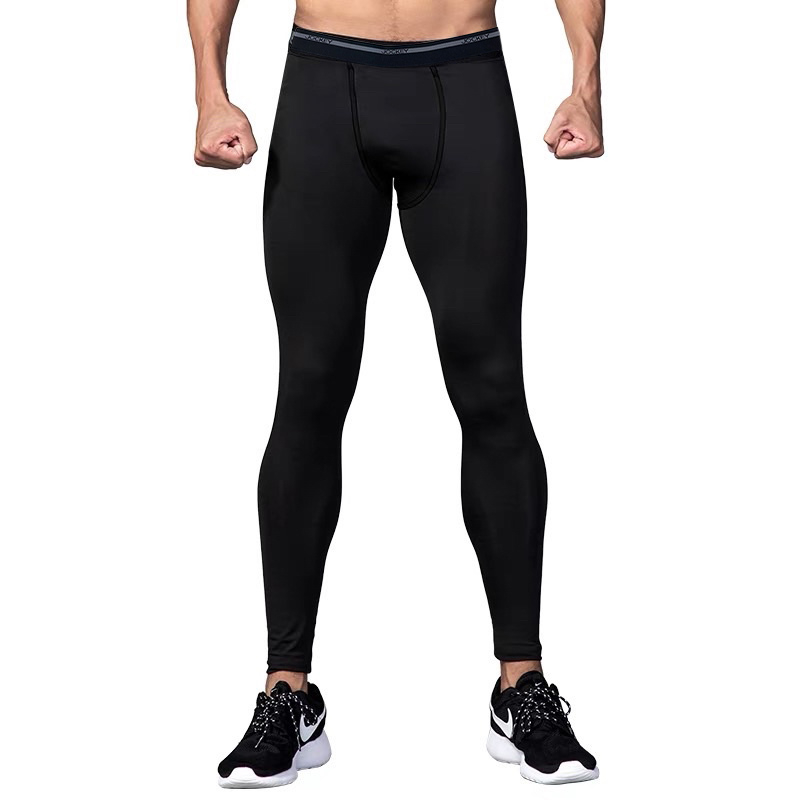 Quần Giữ Nhiệt Quần Legging Nam Màu Đen Chuyên Tập Gym Chạy Bộ Đá Bóng