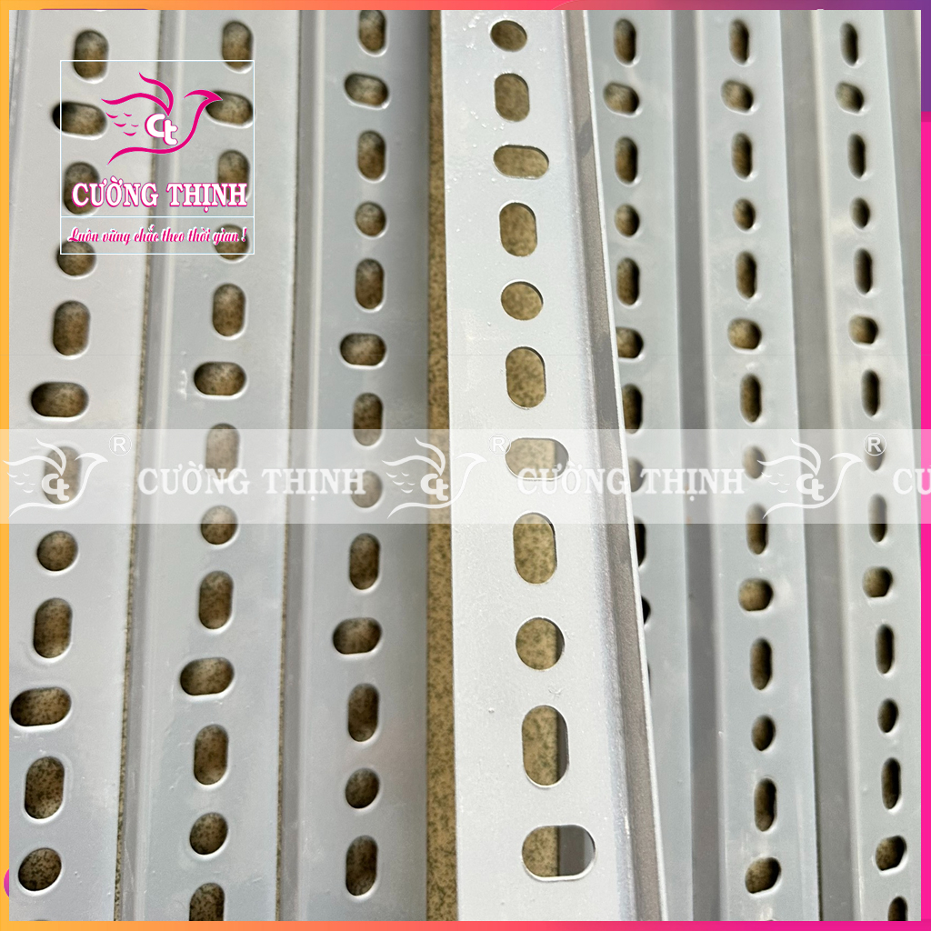 Sắt V1x4, sắt v lỗ 30-40-50-60cm, lắp ráp kệ sắt