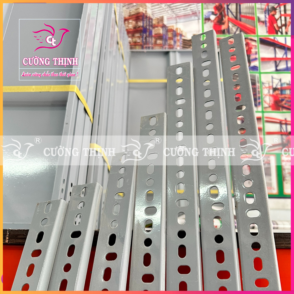 Sắt V1x4, sắt v lỗ 30-40-50-60cm, lắp ráp kệ sắt