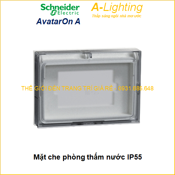 Mặt che phòng thấm nước công tắc ổ cắm chữ nhật IP55 AvatarON A Schneider M3T01WP_WE - A-LIGHTING