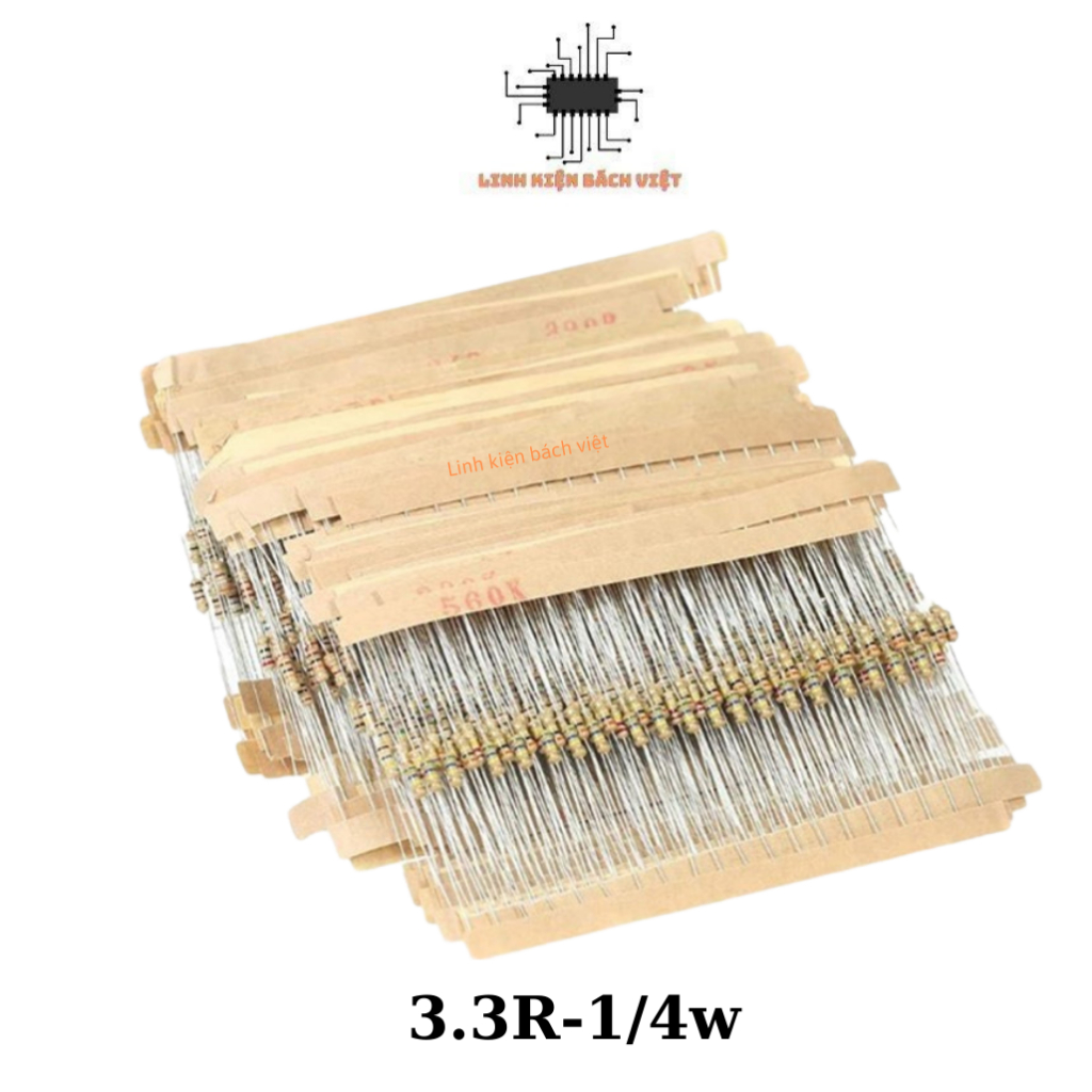 Điện trở 1/4W 3.3R (Túi 100c) chất lượng tốt