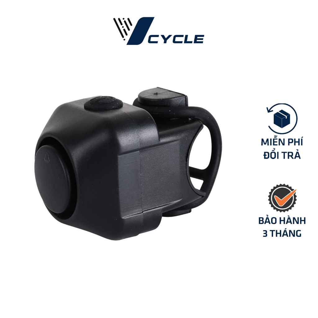 Còi xe đạp A-08, Còi điện xe đạp 5 kiểu chuông, chống nước [Bảo hành 3 tháng]