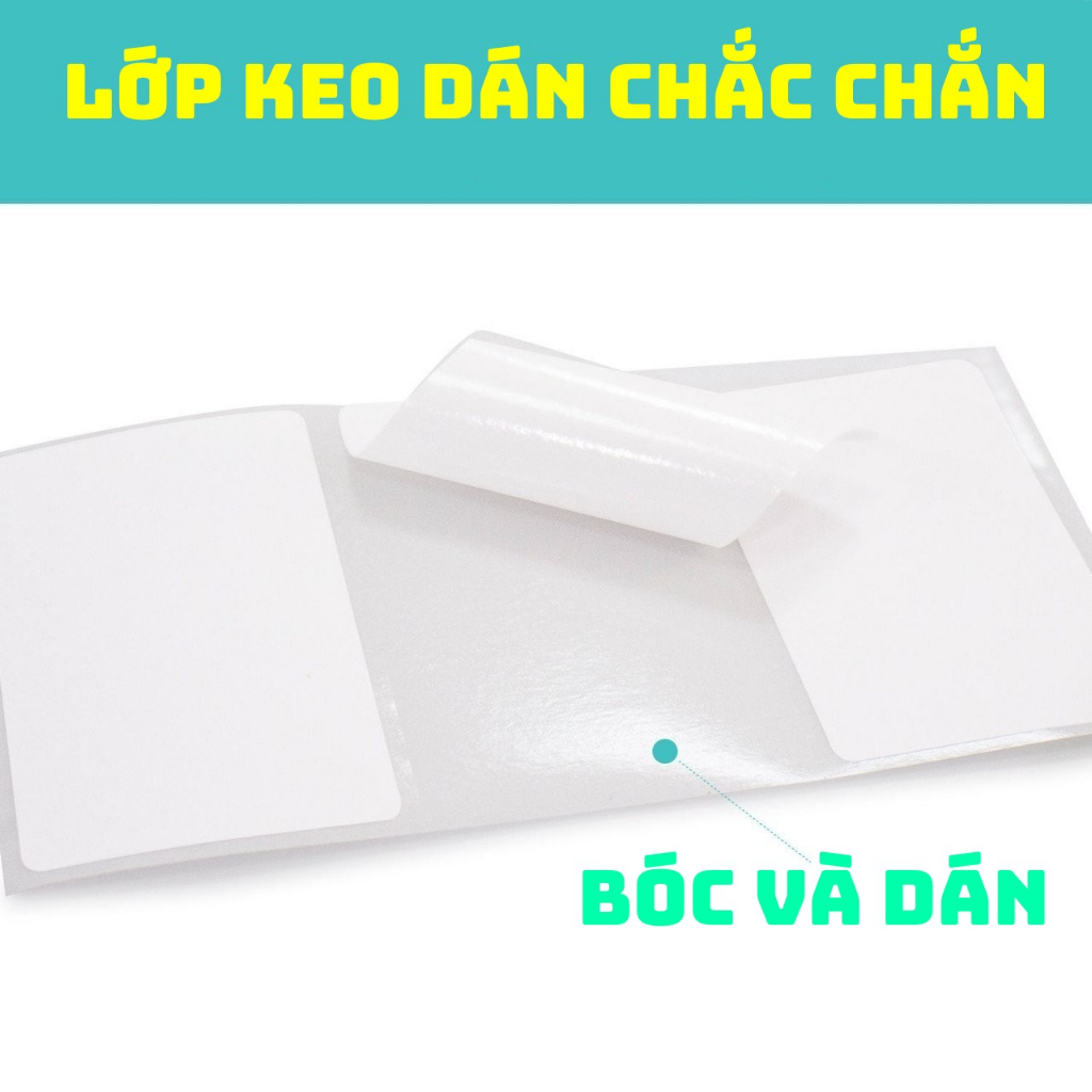 Cuộn 25 Mét Cuộn Tem trà sữa dán ly 30*50 tem mã vạch 30x50 3*5 nhãn dán cốc trà sữa 5x3 in toping 50*30 decal 50x30