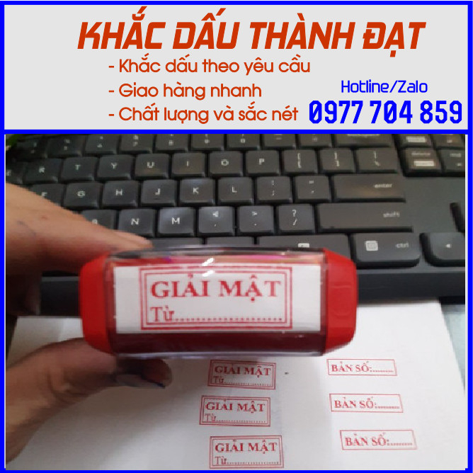 Con dấu GIẢI MẬT (Chuẩn thông tư 24 Bộ Công An)