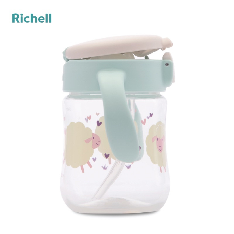 Bình uống nước ống hút MUGOOD Richell 200ml