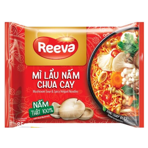 Combo 5 gói Mì Reeva lẩu nấm chua cay