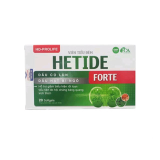 Viên tiểu đêm HETIDE FORTE - Giảm hội chứng bàng quang kích thích, dùng cho người tiểu đêm, tiểu nhiều lần.