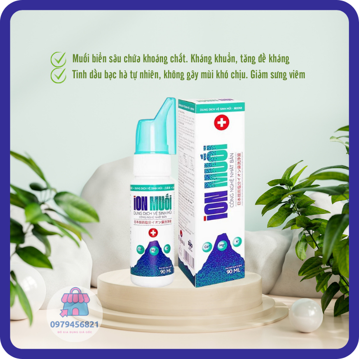 Chai dung dịch xịt vệ sinh mũi iON Muối Công Nghệ Nhật Bản