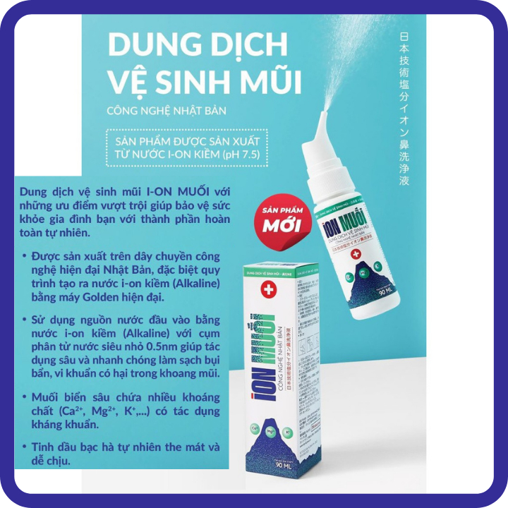 Chai dung dịch xịt vệ sinh mũi iON Muối Công Nghệ Nhật Bản