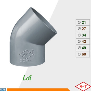 Co lơi/Lơi nhựa/Chếch uPVC Siêu Thành phi 21--> phi 60