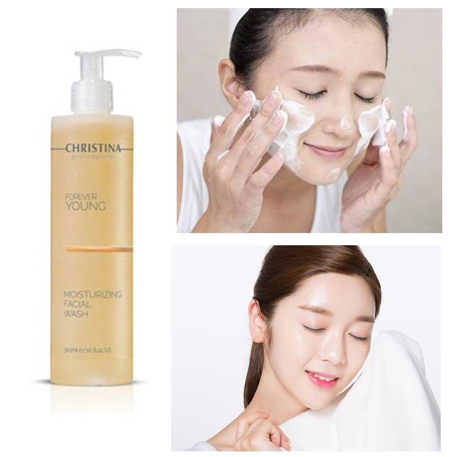Sữa Rửa Mặt Christina Forever Young Moisturizing Facial Wash - Làm Sạch Da, Cấp Ẩm Giúp Da Mịn Màng Và Tươi Sáng