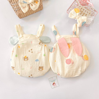 Set Body Musline Tai Thú Cho Bé Gái Sơ Sinh Đến 2 Tuổi MINTSCLOSET Mint's Closet - BS6151