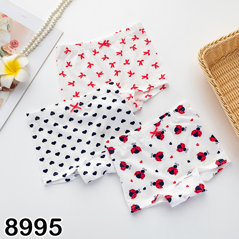 Set 3 quần chip đùi bé gái Bigbaby nhiều mẫu dễ thương cho bé 12-40KG
