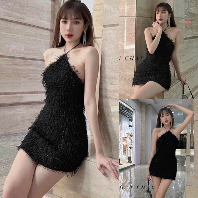 Đầm Lông Tưa Nhí Yếm Dáng Ngắn Siêu Mềm