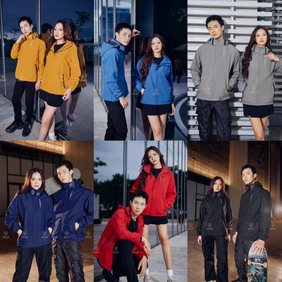 Áo khoác gió nam nữ cao cấp 2 lớp, Áo gió nam nữ chất gió tráng bạc, chống nước,chống gió, ngăn tia UV tuyệt đối GUMANO