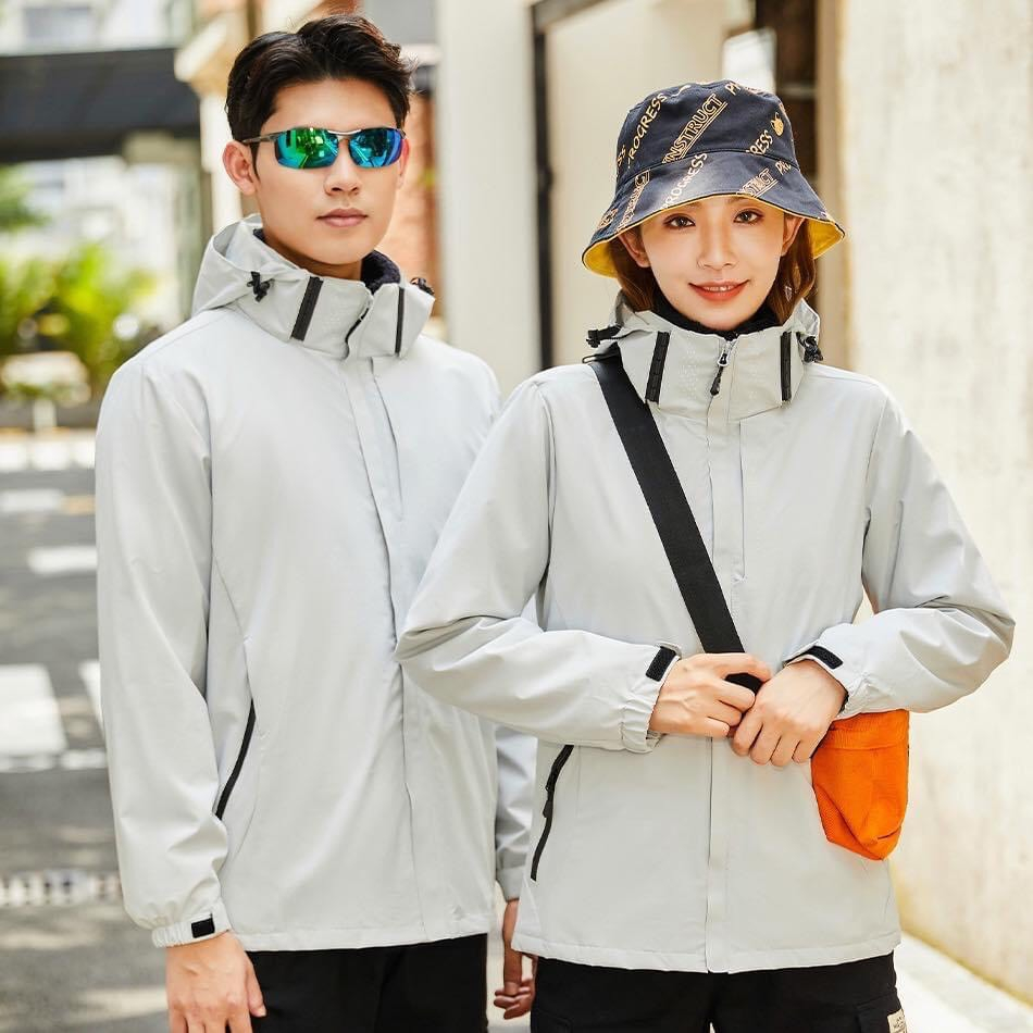 Áo khoác gió nam nữ cao cấp 2 lớp, Áo gió nam nữ chất gió tráng bạc, chống nước,chống gió, ngăn tia UV tuyệt đối GUMANO