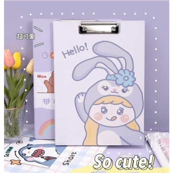 Kẹp trình ký tài liệu hai mặt, trình ký đôi khổ A4 hình hoạt hình dễ thương