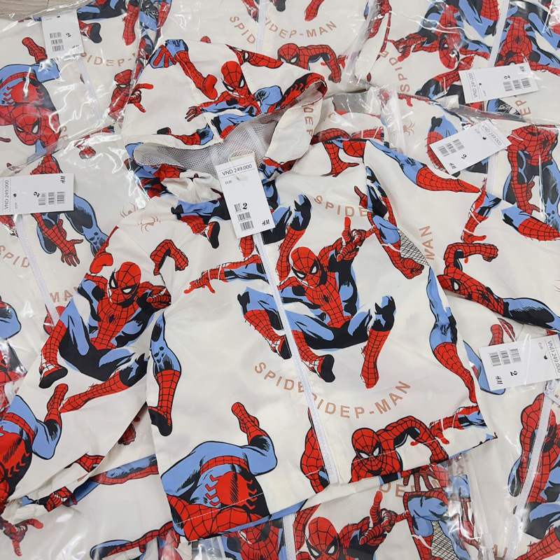 Áo khoác gió người nhện spiderman cho bé trai