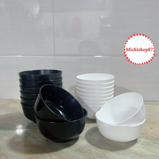 Bát cơm nhựa phíp Việt Nhật chịu nhiệt tốt, Chén ăn cơm nhựa phíp trắng và đen loại đẹp