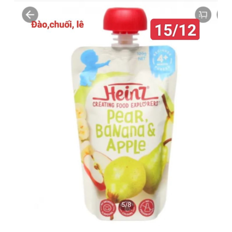 Váng sữa/Hoa quả Heinz 120g nhiều vị date 2023/2024