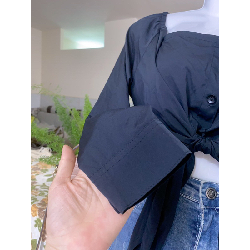 Áo sơ mi kiểu cột dây mới đẹp