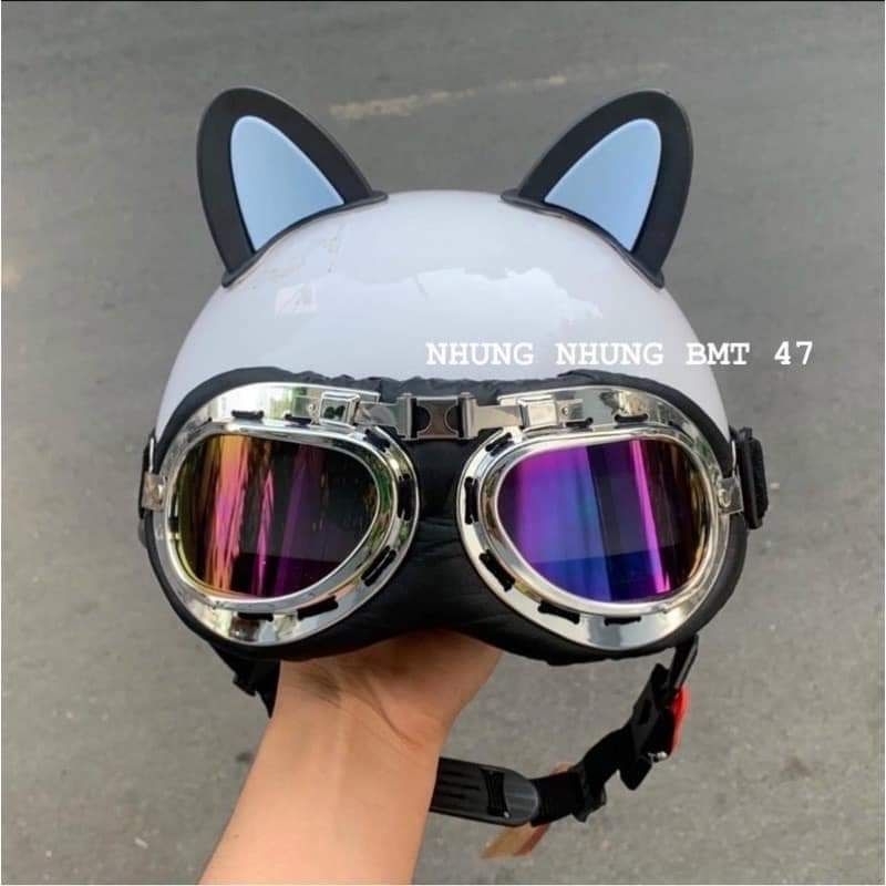 Mũ bảo hiểm kính phi công cute