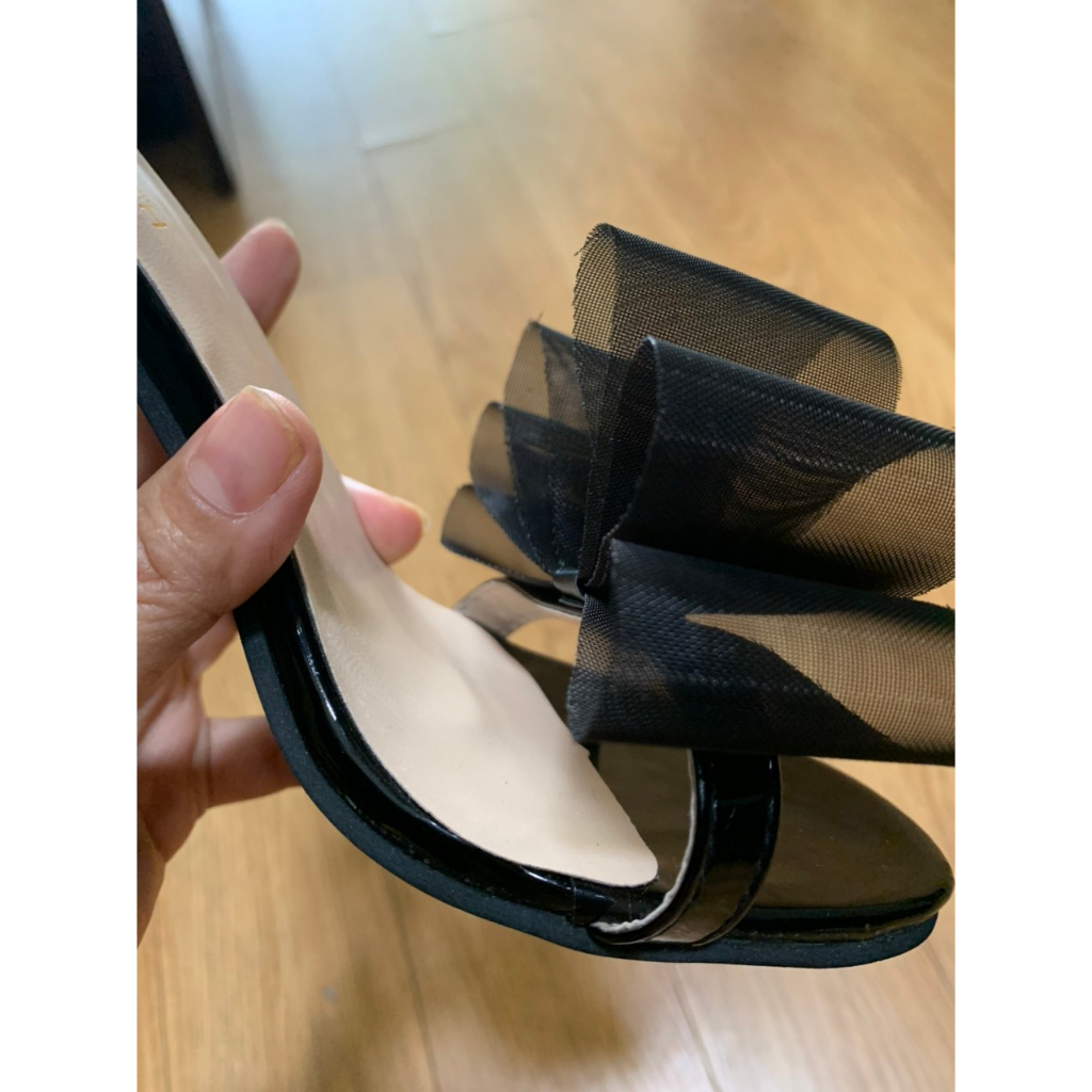Dép Sandal Lơ Quai Mảnh Da Bóng Gót Nhọn Cao 8cm Màu Đen Màu Trắng Màu Đỏ Mã SD14 Shop Phương Nhi