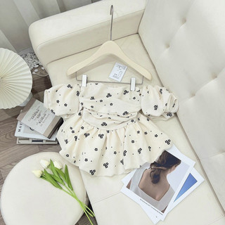 Áo peplum rớt vai hoa nhí xinh xẻo ch5