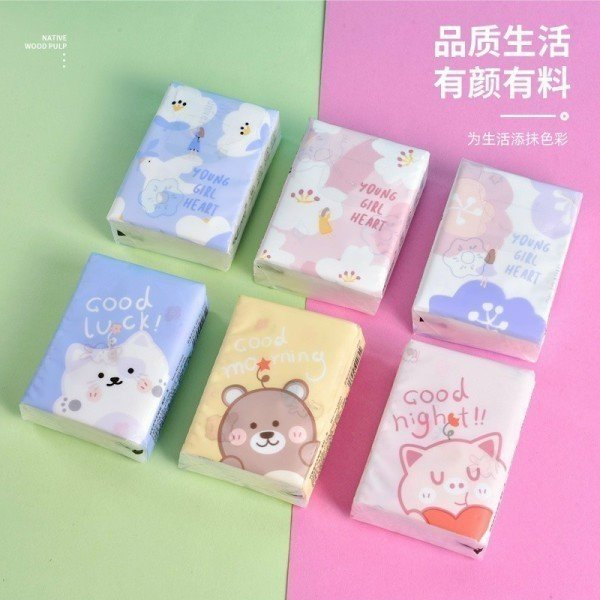 Gói khăn giấy khô túi HCN hoạt hình dễ thương