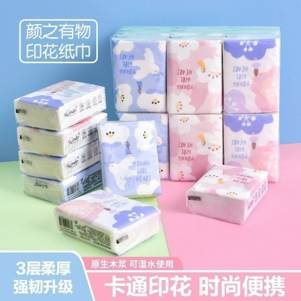 Gói khăn giấy khô túi HCN hoạt hình dễ thương