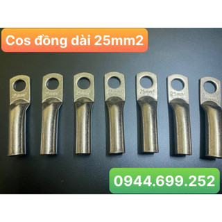 10 đầu cos đồng chân dài 25mm2 cho dây cáp M25