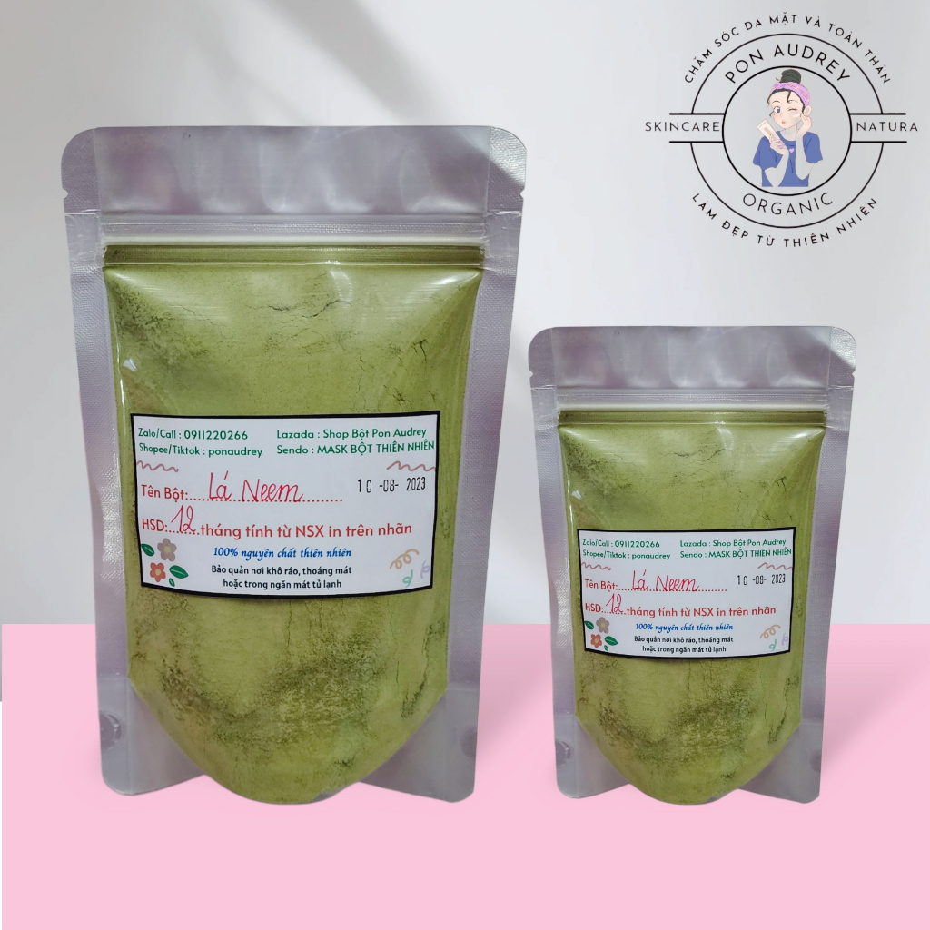 Bột Lá Neem Nguyên Chất Túi 1KG - Sản Phẩm Bột Thiên Nhiên Handmade