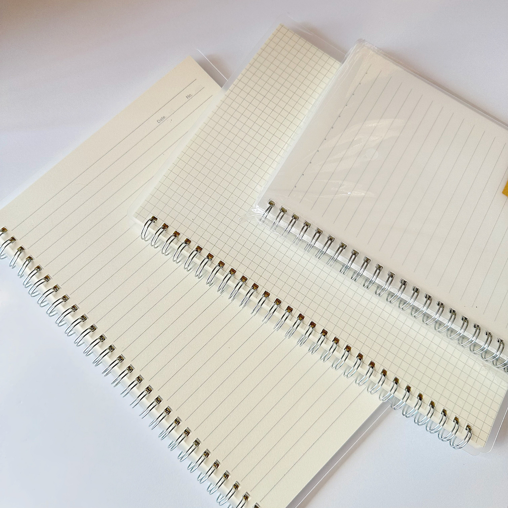 Sổ lò xo bìa trong suốt 160 trang size A5, B5 SLX01