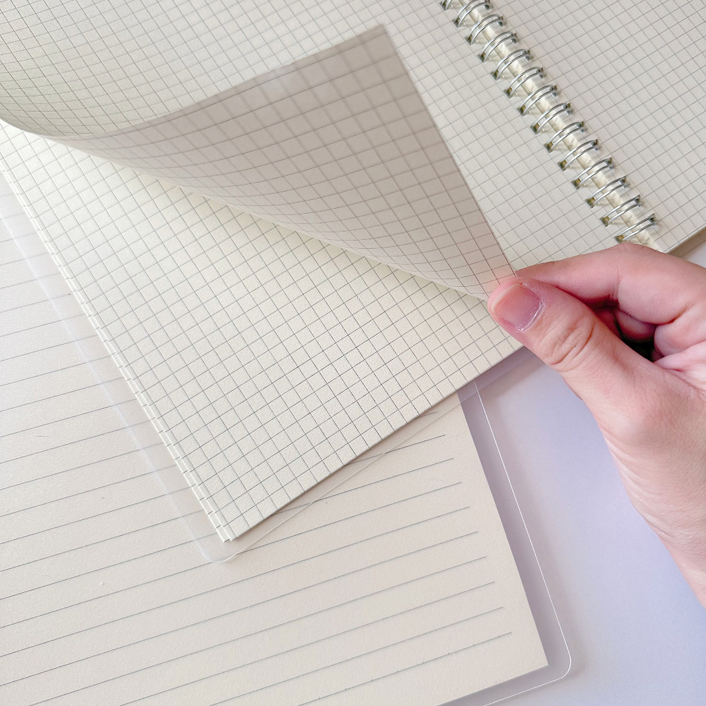 Sổ lò xo bìa trong suốt 160 trang size A5, B5 SLX01