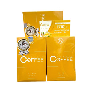Cà Phê Gừng Giảm Cân Ginger Coffee Chính Hãng LHV (Hộp 20 gói mẫu mới + 20% tinh chất gừng)