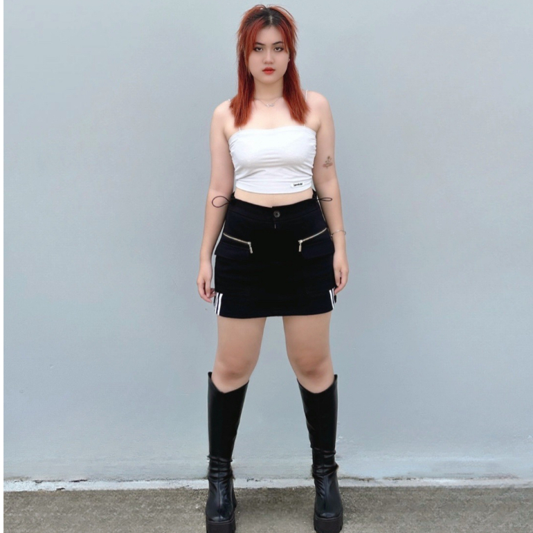 (SEPTEMBER Q006) TRIPPLE S-SKIRT - CHÂN VÁY SỌC NGẮN