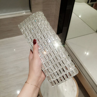 Clutch đi tiệc-ví cầm tay nữ đi tiệc lụa đá trơn- siêu nhẹ( ảnh thật )