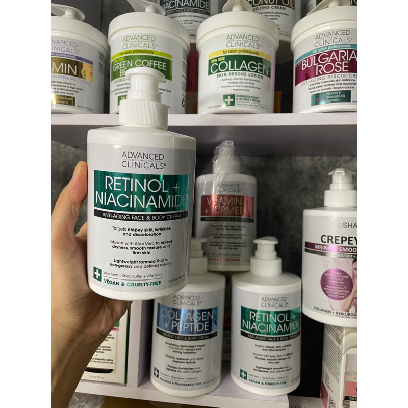 Kem dưỡng ẩm Vitamin C & Turmeric Face & Body làm săn chắc, làm sáng với Shea Butter & Vitamin E ; retinol