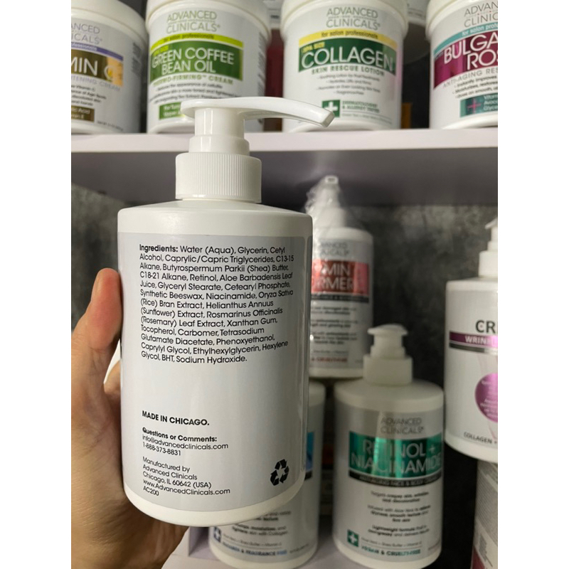 Kem dưỡng ẩm Vitamin C & Turmeric Face & Body làm săn chắc, làm sáng với Shea Butter & Vitamin E ; retinol