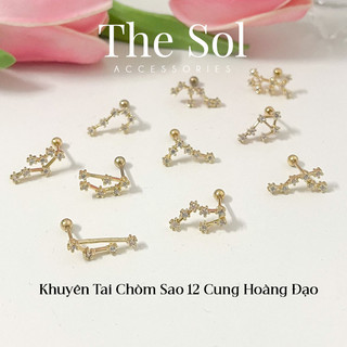 Khuyên Tai Thép Titan Chòm Sao 12 Cung Hoàng Đạo thesol.accessories