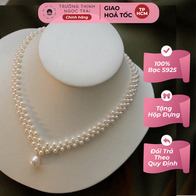 Vòng Cổ Ngọc Trai 5-6ly Đan Có Mặt Sang Trọng - Ngọc Trai Trường Thịnh