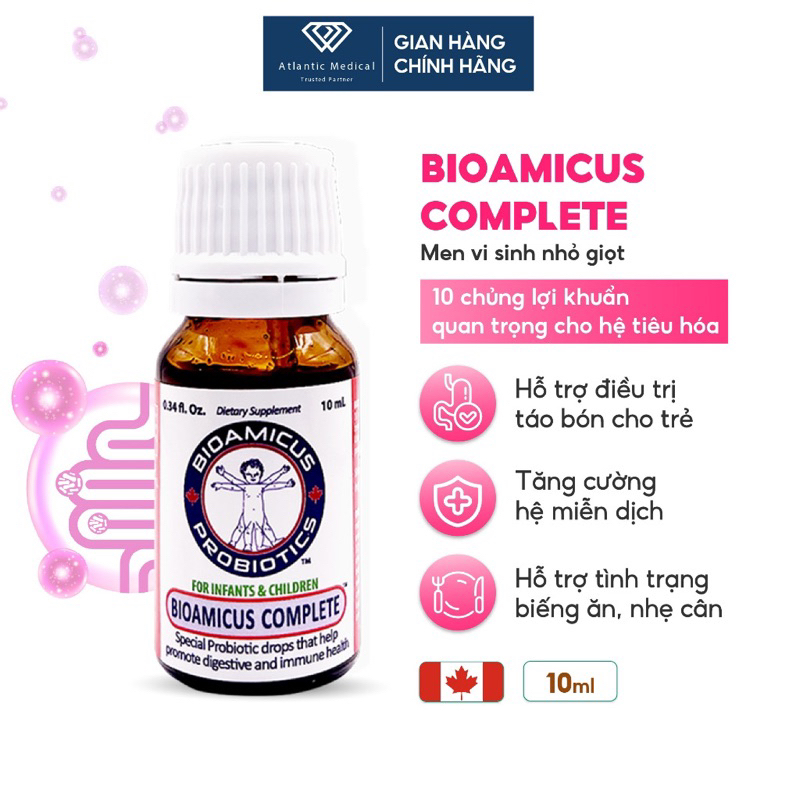 Men vi sinh 10 chủng BioAmicus Complete 10 ml nhập khẩu nguyên hộp từ Canada