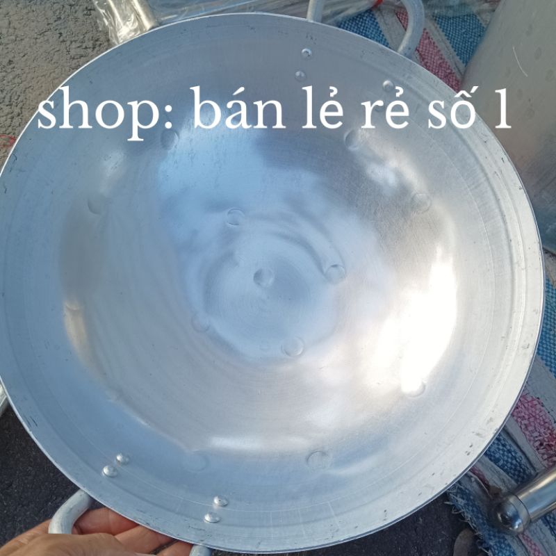 Chảo sâu lòng bằng nhôm cao cấp đường kính 33cm, 35cm, 40cm
