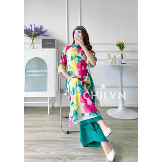 Áo Dài Cách Tân Sắc Hoa