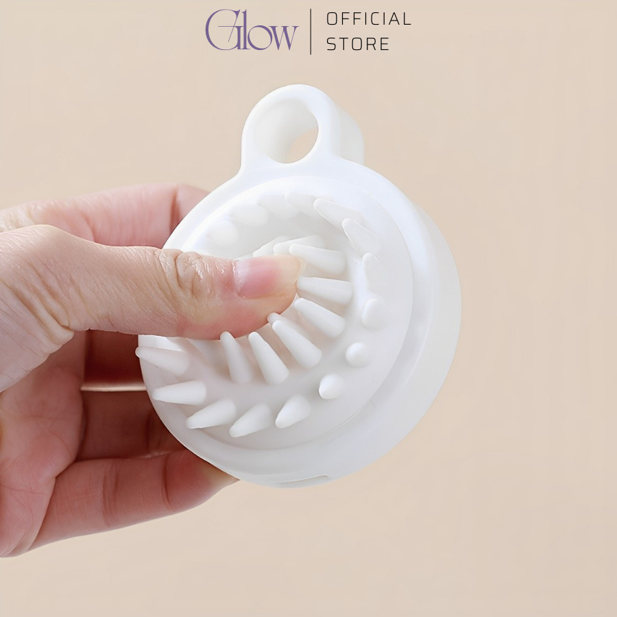 Lược Gội Đầu Massage Silicone Gai Tròn Massage Giảm Stress, Giảm Rụng Tóc GLOW WAXING-1031